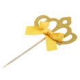 thumbnail image 2 of 4/10 Uds DIY pastel de cumpleaños Cupcake Toppers selecciones de alimentos Baby Shower Party Decor , dorada, tal se describe Corona dorada yotijar Toppers de la magdalena del brillo, 2 of 10