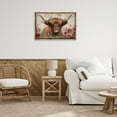 thumbnail image 4 of Stupell Industries Farmhouse Highland Cow in Spring Brown Floating Frame Canvas Art, 31 x 21, by LSR Design Studio, 4 of 8
