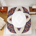 thumbnail image 5 of jejeloiu Retro Aztec Geometric Bed Sheets,Vintage Rhombus Triangle King Sheets,Brown Black Orange Sheet Set For Men Women,Breathable Home Decor,4 Pieces, 5 of 7