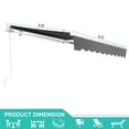 thumbnail image 2 of UBesGoo Retractable Patio Awning - Sand Gray, Size 12 x 10 Feet, 2 of 10