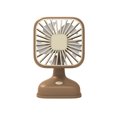 thumbnail image 3 of AuroraX Desk Fans Personal Cooling USB Charging Mini Cooler Lightweight Strong Airflow Adjustable Speeds Quiet Brown Office Table Fan, 3 of 6