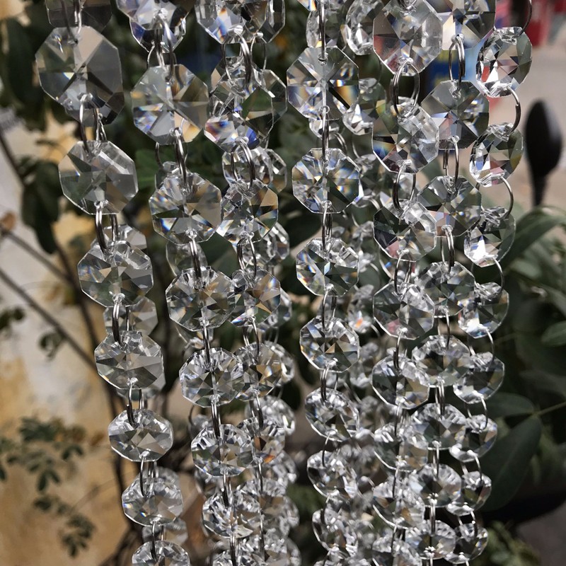 GLFILL 50X 14mm Glass Crystal Bead Chandelier Curtain Wedding Hanging Drop Wedding Deco - image 4 of 7