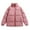 Pink, variant on Levmjia Men's Winter Puffer Jacket Stand Collar Quilted Coat 100% Polyester Twill Thick Warm Jacket Loose Fit Outerwear Solid Color Zip Up Sporty Casual Jacket Sizes M to 5XL