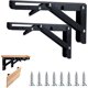 thumbnail image 1 of Soportes plegables para estantes Consola de metal Soportes plegables de pared para cocina Baño Libros Carga máxima 20 cm 50 kg 2 piezas, 1 of 5