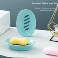 thumbnail image 4 of 2 Pack Soap Dish Bar Soap Holder Soap With Drip Tray For Shower bathroom stuff, 4 of 7