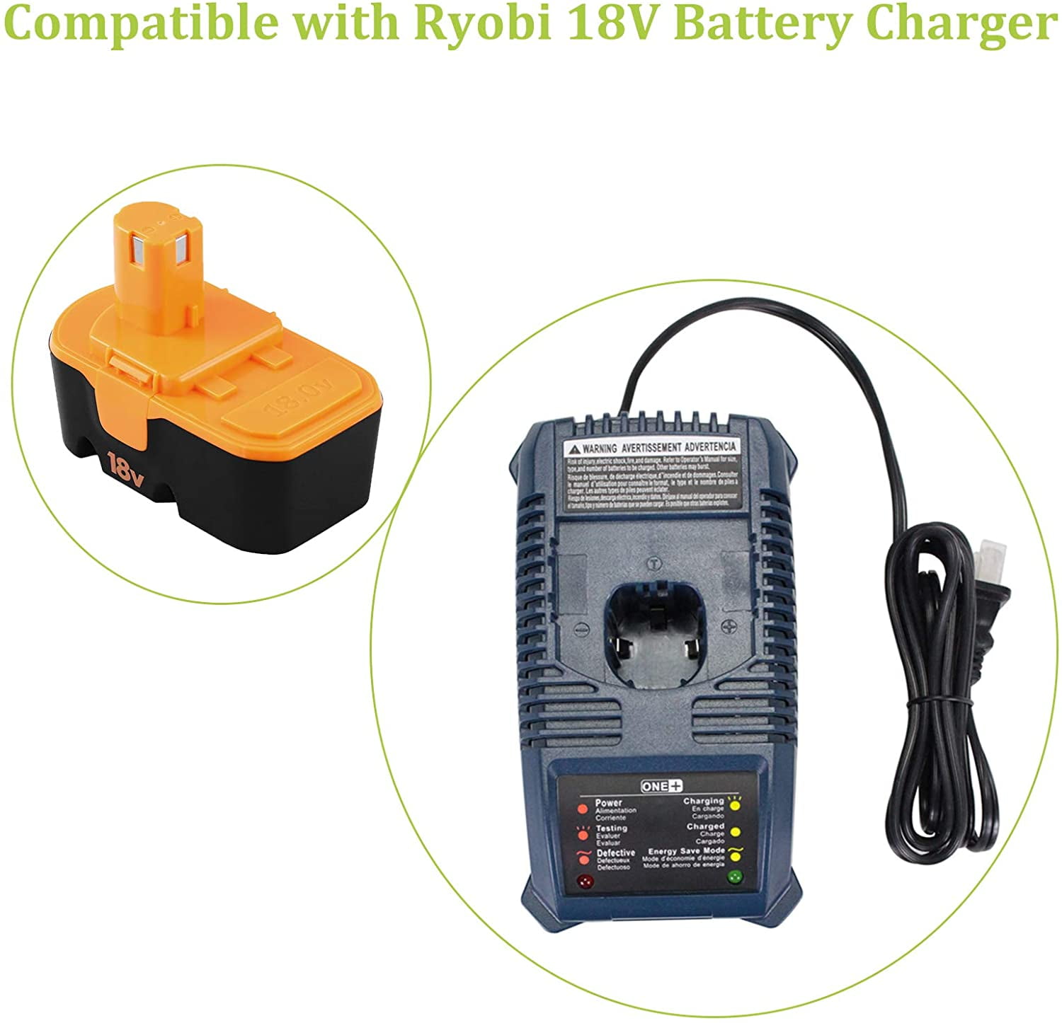 Batterie RYOBI ABP1801 / P740 – 18V NiMH 3Ah - Outillage électroportatif