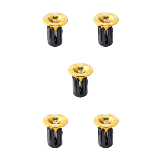 Sonducket 1 par de tapas de manillar, pieza de bicicleta profesional resistente para reemplazar Golden Golden 5piezas Sonducket CBP227537