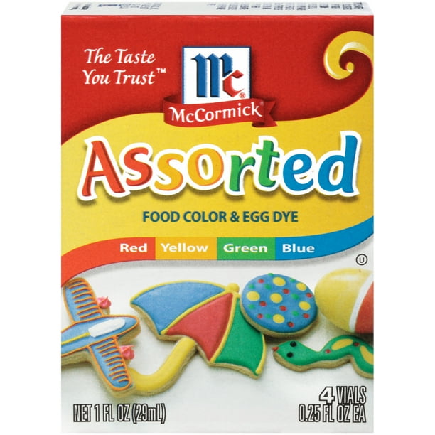 Mccormick Assorted Food Color & Egg Dye, 1 Fl Oz - Walmart.com Mccormick Assorted Food Color & Egg Dye, 1 Fl Oz - Walmart.com