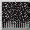 thumbnail image 2 of oneOone Cotton Jersey Black Fabric Leaves Chevron & Triangle Panel Dress Material Fabric Print Fabric By The Yard 58 Inch Wide, 2 of 3