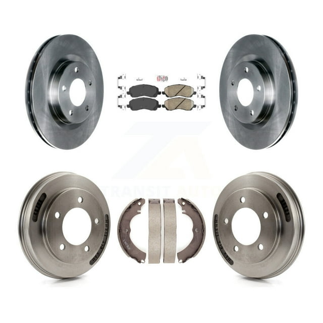 Transit Auto Front Rear Disc Brake Rotors Ceramic Pads and Drum Kit for Car 2008-2009 Mitsubishi Lancer GTS K8A-107691