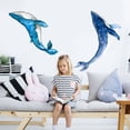 thumbnail image 1 of Jinsinto Autocollant Mural de Style Méditerranéen Sticker Mural Baleine, 1 of 5