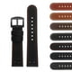 DASSARI Pilote Libération Rapide Bracelet de Montre en Cuir W / Rivets Noirs 18mm 20mm 22mm 24mm – image 1 sur 6