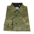 thumbnail image 6 of Men Sports Shirt by DE-NIKO Long Sleeves Fashion Print Soft Modal 2F008 Olive, 6 of 9