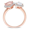 thumbnail image 4 of Everly Women's Created Sapphire and Created Morganite 14k Rose Gold Ring, 4 of 8