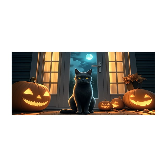 Halloween Garage Door Banner Strange Interesting Design Cloth Material Large Size Weather Resistant Easy to Install for Halloween Party Outdoor Indoor