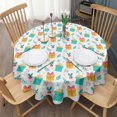 thumbnail image 3 of Christmas Round Tablecloth 60x60in(153x153cm) – Waterproof Polyester Table Cover with Full Print Design, Wrinkle Resistant & Washable for Kitchen Dining Party Decor, 3 of 6