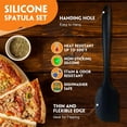 thumbnail image 5 of Silicone Spatula Set of 6, Heat Resistant Silicone Spatula Kitchen Utensils for Cooking , Nonstick Cookware Dishwasher, Black, 5 of 8