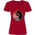 thumbnail image 3 of Inktastic Rock Climbing Mountain Climber Silhouette Women's V-Neck T-Shirt, 3 of 5