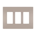 thumbnail image 3 of Legrand radiant Screwless Wall Plates for Decorator Rocker Outlets, 3-Gang, Brushed Nickel, RWP263NICC6, 3 of 5