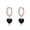 C-ROSE GOLD, variant on Sterling Silver CZ Black Heart Hoop Earrings for Women Teens Small Love Huggie Hoop Earrings Drop Valentines Day Earrings