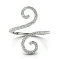 thumbnail image 2 of 14k White Gold Diamond Open Flourish Style Ring (1/2 cttw) Size 8, 2 of 4