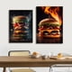thumbnail image 5 of Póster de comida deliciosa, hamburguesa, perrito caliente, queso, verduras, carne de res, impresión en lienzo, pintura, arte de pared, imagen para sala de estar, decoración del hogar, 5 of 5