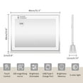 thumbnail image 4 of ELECWISH Vanity Mirror with Led Lights, 3 Colors Modes & Adjustable Brightness, Vanity Makeup Mirrors, 10x Spot Mirror, USB Charging Port(31.5"x 23.6"), 4 of 8