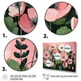 thumbnail image 3 of Designart "Minimalist Bloom Pink and Green Poppies" Floral Framed Wall Art - Traditional Pink Poppies Bedroom Framed Canvas Wall Art, 3 of 6