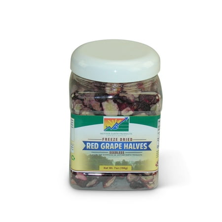Mother Earth Products Freeze Dried Seedless Red Grape Halves, (Best Seedless Grapes To Grow)