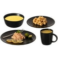 thumbnail image 4 of 32 PC Dinnerware Dish Set for 8 Person | Mugs, Salad and Dinner Plates and Bowls Sets, Dishes with Highly Chip and Crack Resistant, Dishwasher and Microwave Safe, Black, 4 of 8
