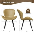 thumbnail image 3 of Hawsaiy Faux Leather Dining Chairs Set of 2 with Widened Backrest & Seat，Beige, 3 of 10