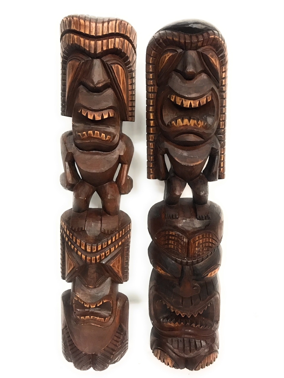Set of 2 Tiki Statues 40