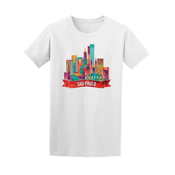Sao Paulo Brazil Skyline Tee Men's -Image by Shutterstock
