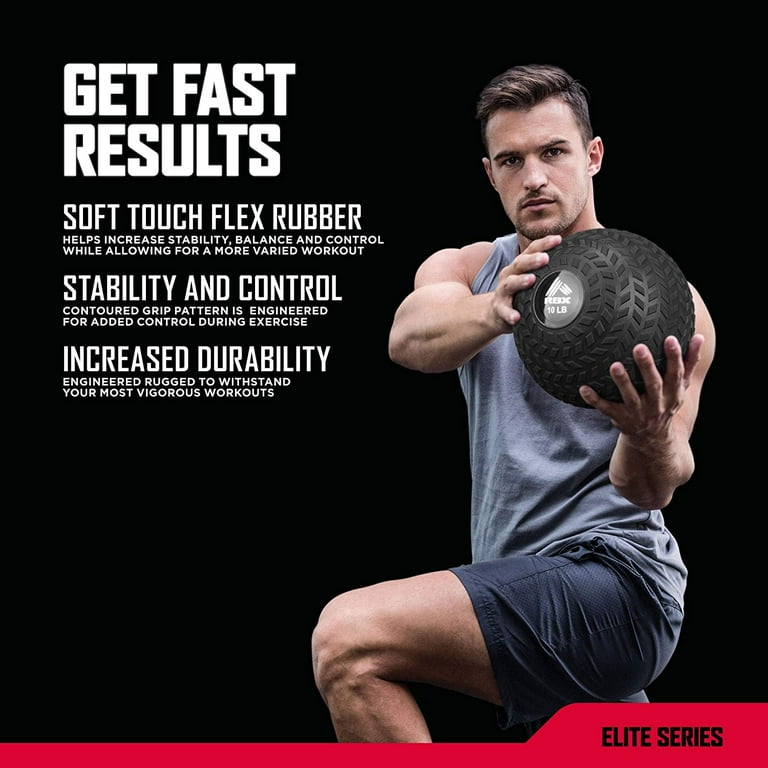 RBX Weight Training Slam Ball for Crossfit, Strength & Conditioning  Exercises - 8 lbs. or 10 lbs. 