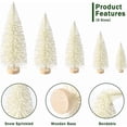 thumbnail image 6 of 30Pcs Mini Christmas Trees Artificial Christmas Tree Bottle Brush Trees with Wooden Base for Christmas Decor Christmas Party Home Table Craft Decorations(Beige), 6 of 7