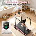 thumbnail image 4 of Kids Manual Treadmill, Fixed 10% Incline Non-Powered Walking Pad, Max 220lbs Capacity with Handrail & Display Screen, Eco-Friendly Manual Walking Running Machine for Home, 4 of 7