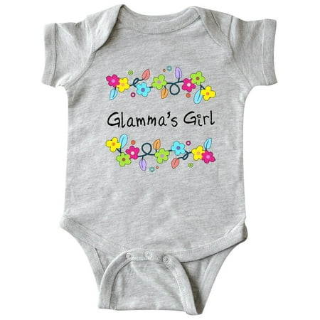 

Inktastic Glammas Girl- Bright Flowers Gift Baby Girl Bodysuit