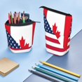 thumbnail image 4 of Xecao USA Canada Flag Print Telescopic Pencil Bag Pen Holder Pop Up Stationery Case Stand-up Retractable Transformer Bag Standing Organizer, 4 of 6