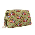 thumbnail image 2 of Naloa Cartoon Fire Truck Leather Makeup Bag for Purse Travel, Portable Small Cosmetic Organizer for Women and Girls, Make up Bag with Zipper, 2 of 8