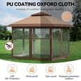 thumbnail image 4 of Roromall Pop Up Canopy Gazebo Tent with Mosquito Netting & Water Resistant Canopy with Roller Bag, Instant Setup Outdoor Shelter for Backyard, Patio, Parties, Weddings, Outdoor Dining, 4 of 8