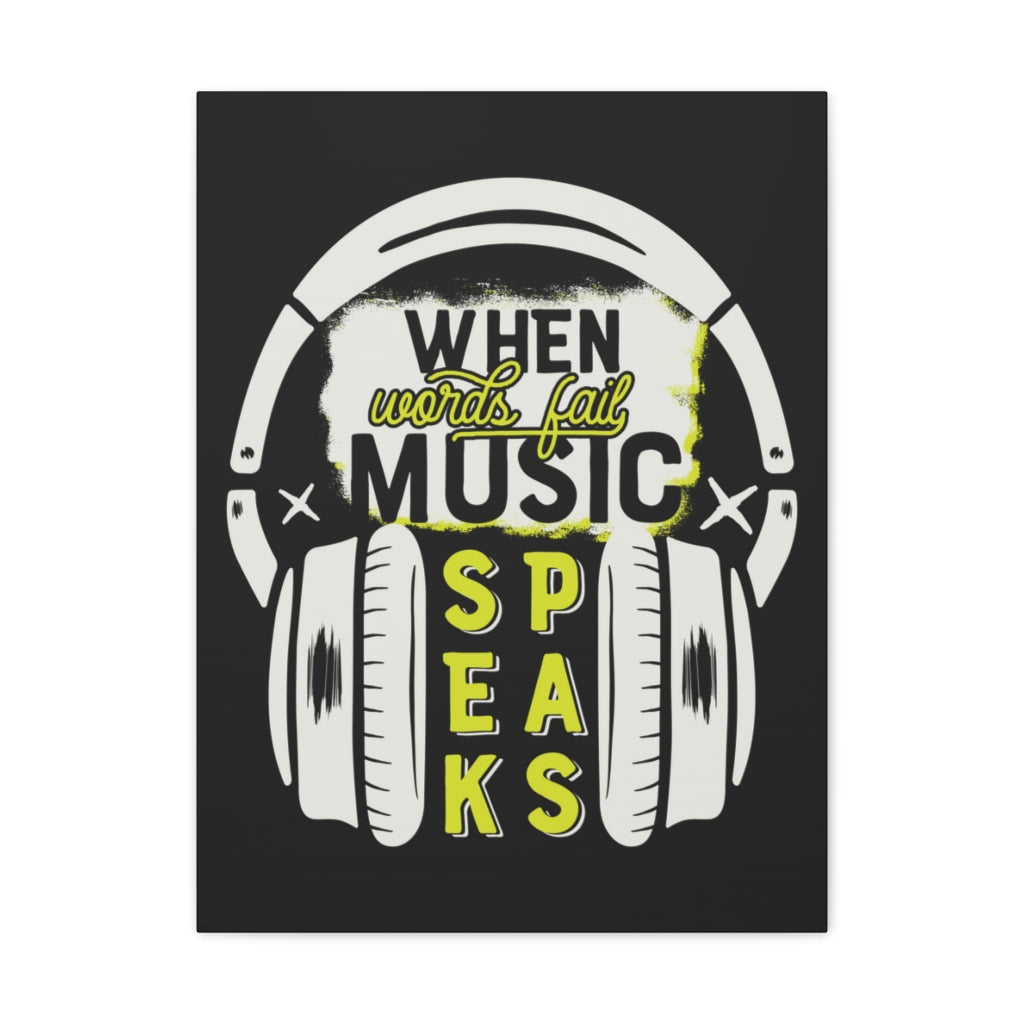 Inspirational Wall Art Music Speaks Motivation Wall Decor for Home