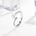 thumbnail image 4 of SMihono Diamond Pearl Ring Female 14K Gold Rose Gold Pearl Ring Home Decoration on Clearance, 4 of 9