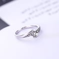 thumbnail image 4 of Sencillo y exquisito anillo de pareja de aleación Elegante anillo de dedo de configuración de dia Romacci Anillo, 4 of 6