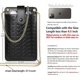 thumbnail image 4 of Monedero para teléfono móvil, cartera pequeña, bandolera, minibolso de hombro con ranura para tarjetas para iPhone 14, 13, 12, 11 Pro Max, XR (negro), 4 of 5