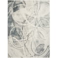 thumbnail image 2 of Nourison Astra Machine Washable 5'3" x 7' Silver Blue Modern Indoor Rug, 2 of 9