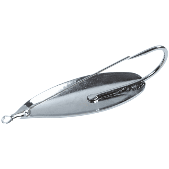 Wofarmy for weedless for FLUTTER spoon fishing lure copper coated silver gold Silver 72mm*25mm, 21G, 3/0