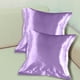 thumbnail image 5 of Juego de 2 fundas de almohada de seda simuladas | Ropa de cama suave de lujo Satin Feel | Material de seda sintética brillante | Suave con el cabello y la piel | Resistente a la decoloración |, 5 of 6