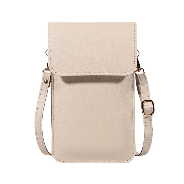 asddcavvf Solid Color Mini Phone Bag New Korean Version Of The Summer Simple Soft Leather Multi Laye