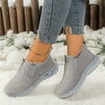 thumbnail image 5 of CAICJ98 Women’s Snow Boots Comfortable Warm Lined Ankle Booties Slip On Waterproof Short Boots Outdoor Winter Boots for Women (Grey,Size 6.5), 5 of 9