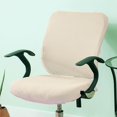 thumbnail image 2 of Elastic Office Chair Seat Covers universal stretchable office Stretchable Chair Slipcover Cream, 2 of 8